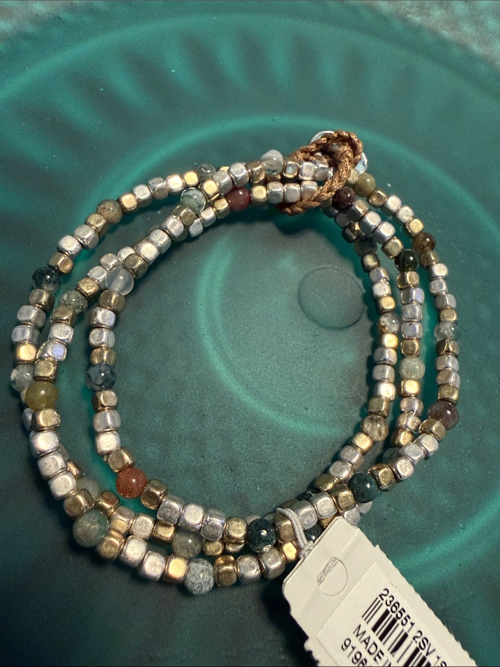 J.Jill Multicolor Metallic Beaded Set of Bracelets - Picture 3 of 3